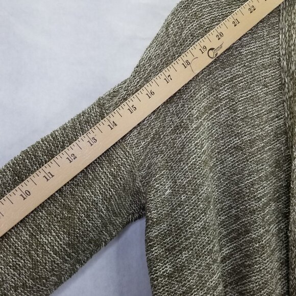 SPARROW by Anthropologie Cardigan Women S Open Green Heather Knit Pocket Slouchy - Picture 16 of 16
